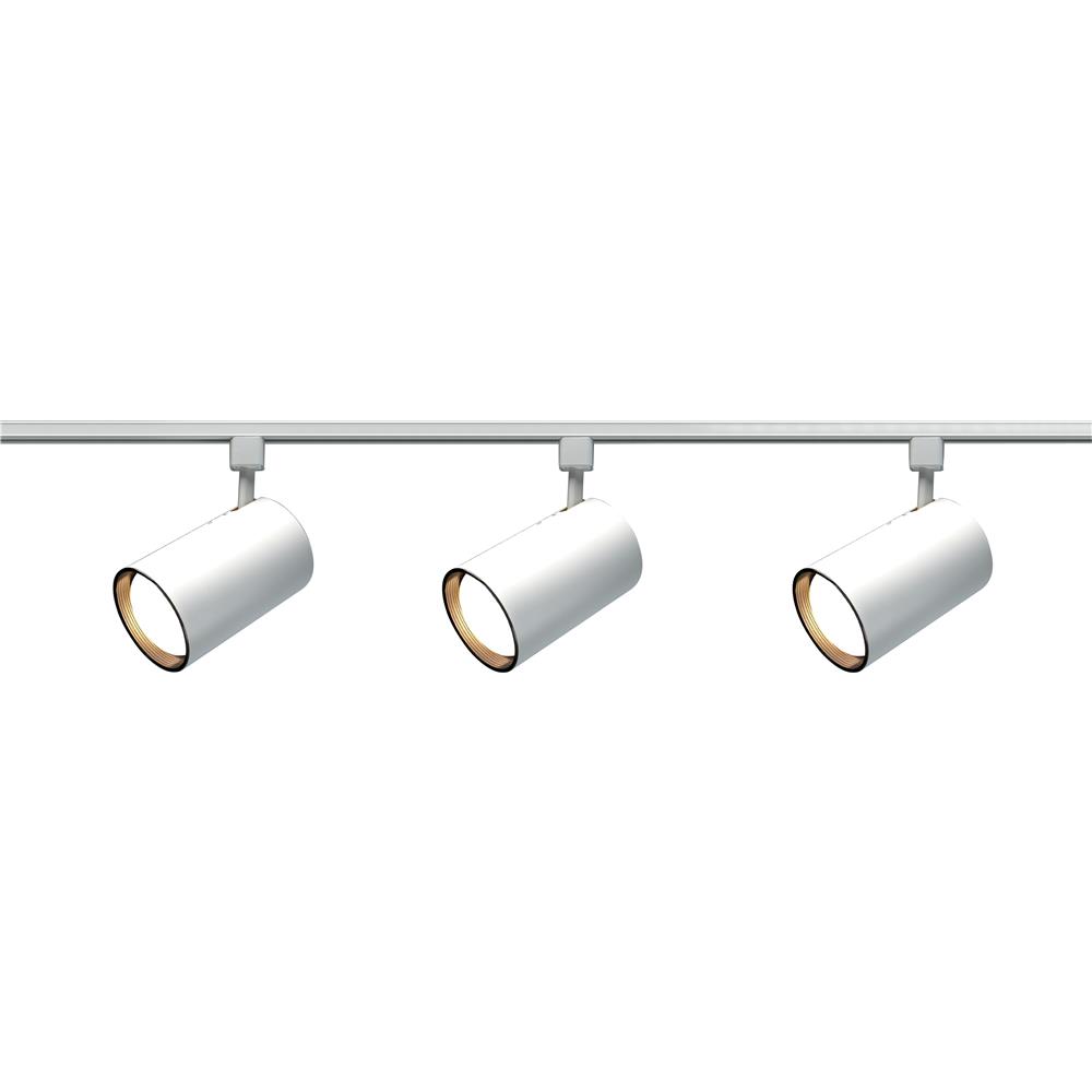 Nuvo Lighting TK318  3 Light - R30 - Straight Cylinder Track Kit in White Finish